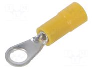 Tip: ring; M3; Ø: 3.2mm; 0.1÷0.5mm2; crimped; for cable; insulated ERKO