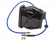 Hose recoiler; with compressed air hose; Connection: 1/4"; L: 12m METABO
