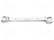 Wrench; flare nut wrench; 8mm,9mm; Chrom-vanadium steel; L: 130mm NEO TOOLS