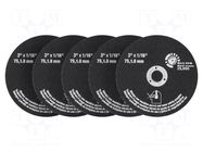 Cutting wheel; Ø: 75mm; Disc thick: 2mm; Holder: assembly hole NEO TOOLS