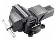 Vice; 150mm; with anvil; metalworks NEO TOOLS