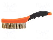 Brush; wire; brass; 260mm; Number of rows: 4 NEO TOOLS