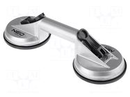 Suction lifter; double; glass; aluminium; 120mm; 100kg NEO TOOLS