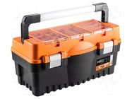 Chest; tool case; black-orange; 547x271x278mm NEO TOOLS
