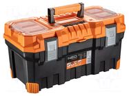 Chest; tool case; black-orange; 554x286x276mm NEO TOOLS
