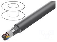Wire; EcoCable Mini; 25x2x22AWG; MPPE; dark grey; 300V; 30.5m ALPHA WIRE