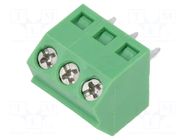 Connector: PCB terminal block; terminal; 10A; 300V; PIN: 3; angled GCT