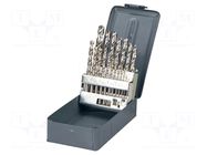 Drill set; for metal; metal,steel; 19pcs. PROLINE