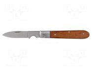 Knife; straight; for cables,for stripping wires; 56mm; folding PROLINE