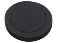Sound absorbing sponge; 145x195x25mm; black ESOL