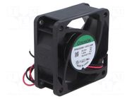 Fan: DC; axial; 24VDC; 60x60x25mm; 49.25m3/h; 37.5dBA; ball; 6200rpm SUNON