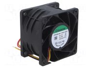 Fan: DC; axial; 12VDC; 60x60x38mm; 127.8m3/h; 73.1dBA; ball; 24AWG SUNON