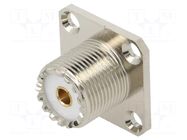 Connector: UHF (SO-239); socket; female; straight; soldering; PS HONGKONG XINYA ELECTRONICS CO.,LTD