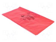 Waste bag; ESD; 450x735x990mm; Thk: 32.5um; 110l; 100pcs; pink ANTISTAT