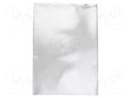 Protection bag; cleanroom; L: 457mm; W: 457mm; Thk: 100um; 100pcs. ANTISTAT