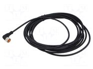 Cable: for sensors/automation; M12; PIN: 4; angled; 5m; plug; 30VDC LUTRONIC