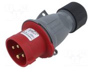Connector: AC supply 3-phase; plug; male; PIN: 4; 32A; 440V; IP&S AMPHENOL