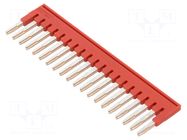 Comb bridge; red; terminals: 20; 4mm PHOENIX CONTACT