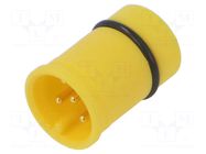 Connector: M12; contact insert; male; 4A; 60V; PIN: 5; IP67 LUTRONIC