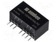 Converter: DC/DC; 3W; Uin: 9÷18VDC; Uout: 24VDC; Iin: 314mA; SIP8; THT AIMTEC