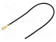 Cable with crimped terminals; H05V-K; 0.35mm2; black; 250mm; flat CHEVAL