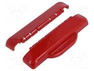 Hinge; ABS; BOCUBE; red; -25÷100°C; 2pcs. BOPLA