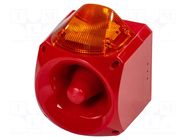 Signaller: lighting-sound; 110/230VAC; siren,flashing light; LED KLAXON SIGNALS