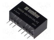 Converter: DC/DC; 3W; Uin: 36÷75VDC; Uout: 24VDC; Iin: 78mA; SIP8; THT AIMTEC