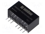 Converter: DC/DC; 3W; Uin: 18÷75VDC; Uout: 24VDC; Iin: 82mA; SIP8; THT AIMTEC