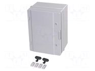 Enclosure: wall mounting; X: 310mm; Y: 410mm; Z: 230mm; ABS; IP65 PAWBOL