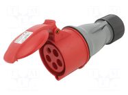 Connector: AC supply 3-phase; IP&S; 32A; 460V; plug; female; PIN: 5 AMPHENOL