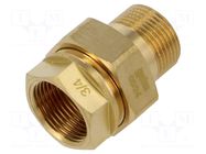 Splice terminal: double connector; male-female,flat,with seal GEBO