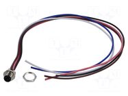 Connector: M12; socket; male; 16A; 63V; PIN: 5; IP67; straight; cables LUTRONIC
