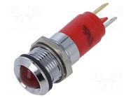 Indicator: LED; red; 24VDC; 24VAC; Ø14mm CML INNOVATIVE TECHNOLOGIES