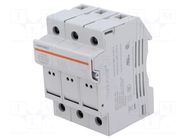 Fuse holder; 10x38mm; for DIN rail mounting; 32A; 800VAC; Poles: 3 MERSEN
