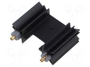 Heatsink: extruded; H; TO220; black; L: 25.4mm; W: 34.9mm; H: 12.7mm FISCHER ELEKTRONIK