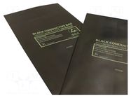 Protection bag; ESD; L: 254mm; W: 152mm; Thk: 75um; 100pcs; black ANTISTAT