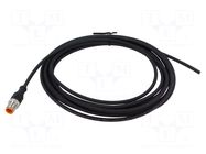 Cable: for sensors/automation; M12; PIN: 4; straight; 5m; plug; 4A LUTRONIC