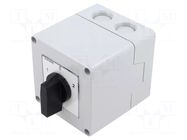 Switch: reversing cam switch; Stabl.pos: 3; 16A; 1-0-2; in housing LOVATO ELECTRIC