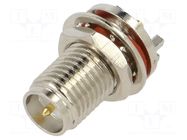 Connector: RP-SMA; socket; male; card edge; horizontal; SMT; PTFE GCT