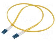 Fiber patch cord; LC/UPC,both sides; 1m; 9/125um; LSZH; blue QOLTEC