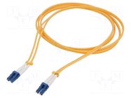 Fiber patch cord; LC/UPC,both sides; 2m; Optical fiber: 9/125um QOLTEC