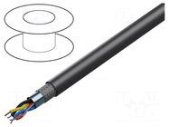 Wire; 2x2x22AWG; RS485; wire; Cu; Insulation: FEP; black; 305m; 300V BELDEN