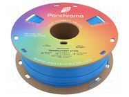 Filament: PLA; 1.75mm; translucent cyan; 190÷230°C; 1kg POLYMAKER