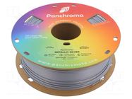 Filament: PLA; 1.75mm; metallic silver; 190÷230°C; 1kg; Panchroma™ POLYMAKER