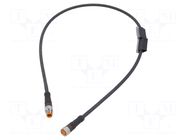 Cable: for sensors/automation; M8; PIN: 3; 0.6m; plug; 60VDC; 50VAC LUMBERG AUTOMATION