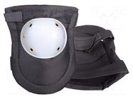 Knee pads; white-black; poliester 600D LAHTI PRO