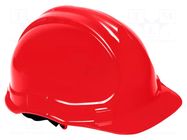 Protective helmet; red; HDPE; -20÷50°C; Size: 53-59 LAHTI PRO