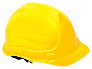 Protective helmet; yellow; HDPE; -20÷50°C; Size: 53-59 LAHTI PRO
