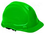Protective helmet; green; HDPE; -20÷50°C; Size: 53-59 LAHTI PRO
